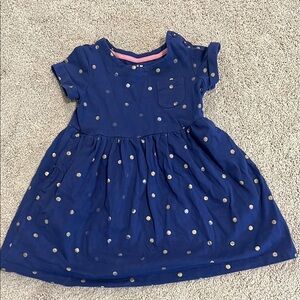 Mini Boden Navy Blue Polka Dot dress 2/3T